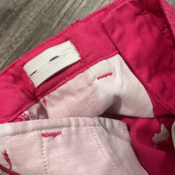 Ralph Lauren Pink Polo Girls Shorts White Embroidered Logo Print size 4 - Picture 5 of 6